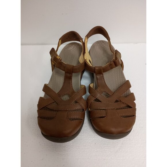 Baretraps Womens Florrie Sandals Size 7.5M Brown Leather Comfort Flat Closed Toe - Picture 4 of 11